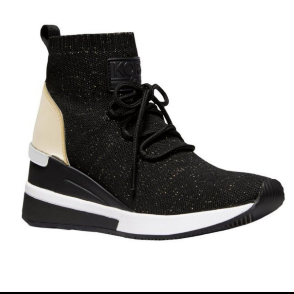 SOLD OUT MICHAEL KORS Skyler Wedge Sneakers - Picture 1 of 6